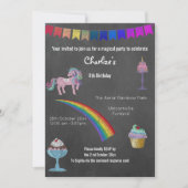 Magische kalkplanetunikorn Sweets Birthday Kaart (Voorkant)