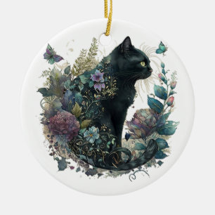 Magische kat keramisch ornament