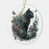 Magische kat keramisch ornament (Links)