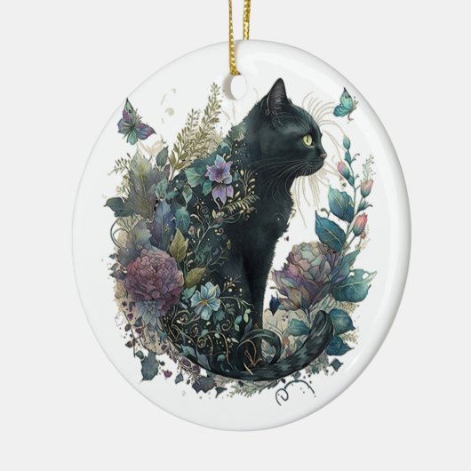 Magische kat keramisch ornament (Links)