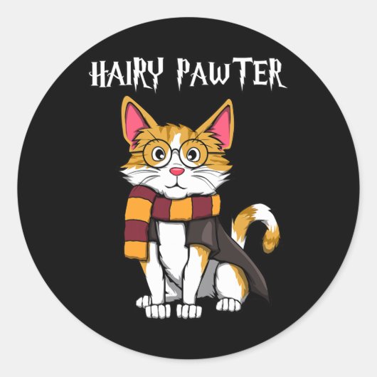 Magische kat met gels die kat ronde sticker (Voorkant)