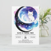 Magische Kat Printable Verjaardag Kaart (Staand voorkant)