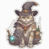 Magische kat sticker (Voorkant)