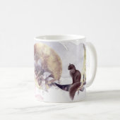 Magische katten die de maan dragen koffiemok (Voorkant rechts)