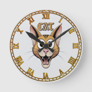 Magische katten ronde klok