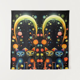 Magische katten wandkleed