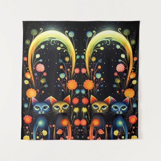 Magische katten wandkleed (Voorkant)