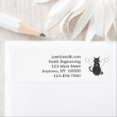 Magische kattensilhouet - Kies achtergrondkleur Etiket (Insitu)