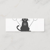 Magische kattensilhouet - Kies achtergrondkleur Mini Visitekaartje (Achterkant)