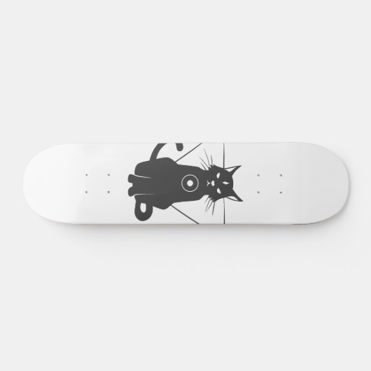 Magische kattensilhouet - Kies achtergrondkleur Persoonlijk Skateboard (Horizontaal)