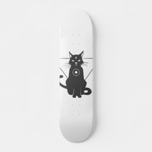 Magische kattensilhouet - Kies achtergrondkleur Persoonlijk Skateboard
