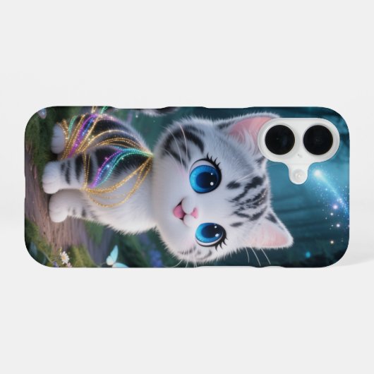 Magische Kawaii Cat Telefoonhoes iPhone 16 Hoesje (Achterkant horizontaal)