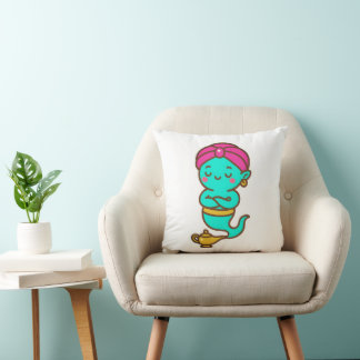 Magische Kawaii Djinn - Neon Spirit Kussen