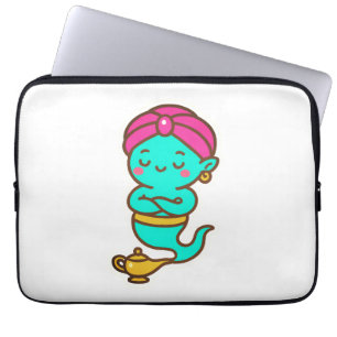 Magische Kawaii Djinn - Neon Spirit Laptop Sleeve