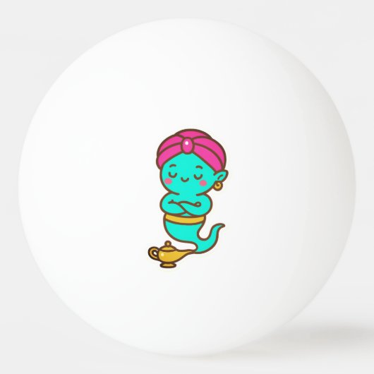 Magische Kawaii Djinn - Neon Spirit Pingpongbal (Voorkant)