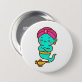 Magische Kawaii Djinn - Neon Spirit Ronde Button 7,6 Cm (Voorkant /achterkant)