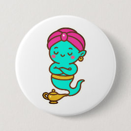 Magische Kawaii Djinn - Neon Spirit Ronde Button 7,6 Cm