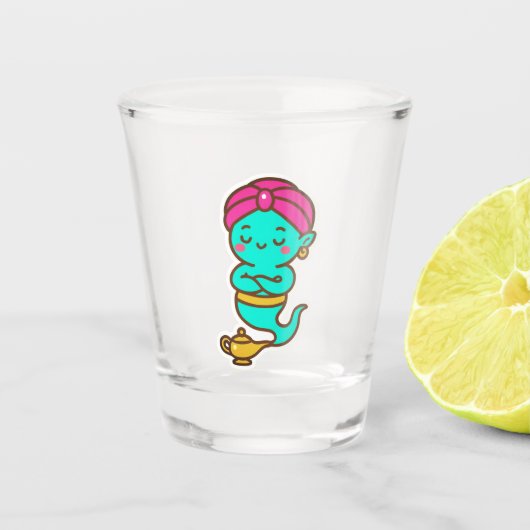 Magische Kawaii Djinn - Neon Spirit Shot Glas (Voorkant)