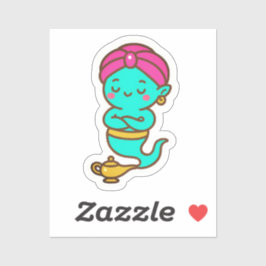 Magische Kawaii Djinn - Neon Spirit Sticker