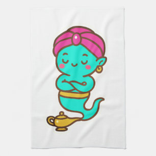 Magische Kawaii Djinn - Neon Spirit Theedoek