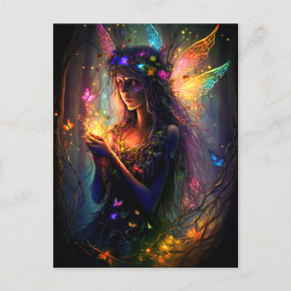Magische keiharde bosvetten met fantasy Butterflie Briefkaart