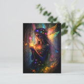 Magische keiharde bosvetten met fantasy Butterflie Briefkaart (Staand voorkant)