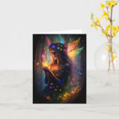 Magische keiharde bosvetten met fantasy Butterflie Kaart (Gele Bloem)