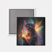 Magische keiharde bosvetten met fantasy Butterflie Magneet (Voorkant / Achterkant)