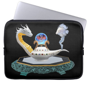 Magische Keramische Draak Lamp Fantasie Kunst Laptop Sleeve