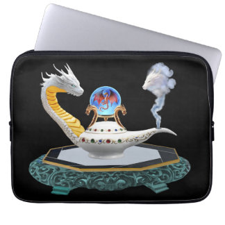 Magische Keramische Drakenlamp Fantasie Kunst Laptop Sleeve