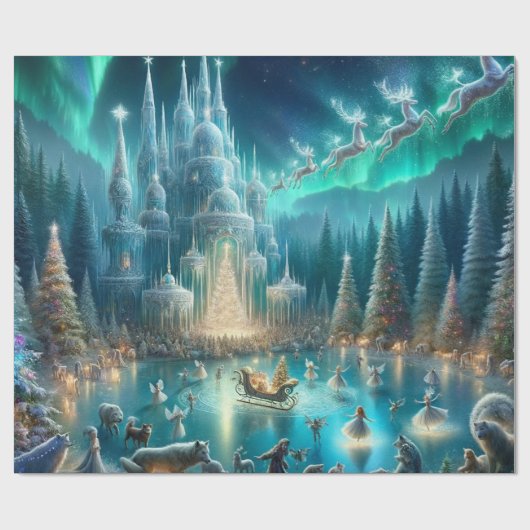 Magische kerst cadeaupapier (Vlak)