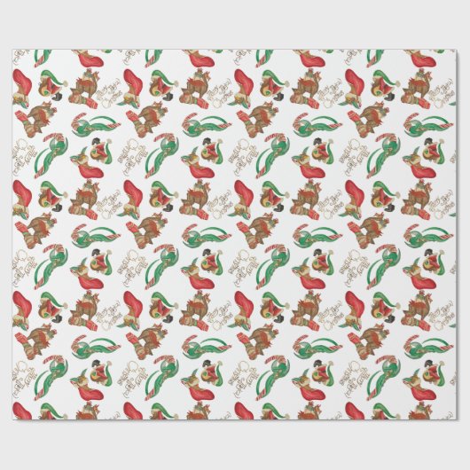 Magische kerst cadeaupapier (Vlak)