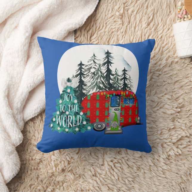 Magische Kerst Camper Kussen (Deken)