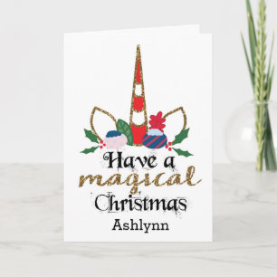 Magische Kerst Eenhoorn Kaart
