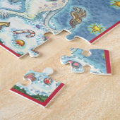 MAGISCHE KERST EENHOORN, VAKANTIE FANTASIE PUZZEL LEGPUZZEL (Zijkant)