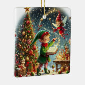 Magische kerst elf keramisch ornament (Rechts)