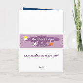 Magische kerst Fairy Princess & Tree Blue Kaart (Achterkant)