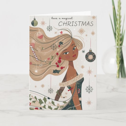Magische kerst feestdagen kaart (Voorkant)