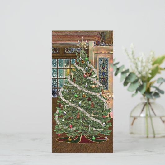 Magische kerst feestdagenkaart (Staand voorkant)