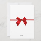 Magische Kerst Foto Rood Lint Vakantie Kaart (Achterkant)