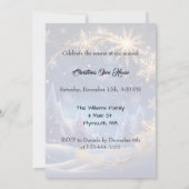 Magische kerst - gouden sneeuwvlokken, open huis kaart (Achterkant)