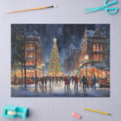 Magische kerst in de stad Decoupage Craft Paper Tissuepapier (Craft)