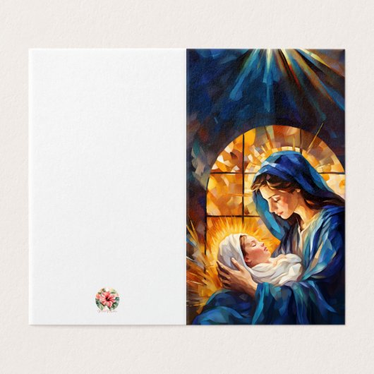 Magische kerst kaart (Buitenkant ongevouwen)