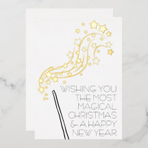 Magische Kerst Kaart met Gouden Folie