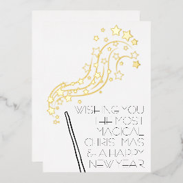 Magische Kerst Kaart met Gouden Folie