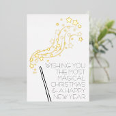 Magische Kerst Kaart met Gouden Folie (Staand Voorkant)