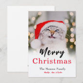 Magische Kerst Kat Foto Vakantie Kaart (Voorkant / Achterkant)