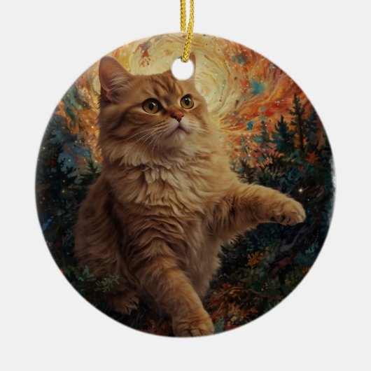 Magische Kerst Kitten Ornament (Voorkant)