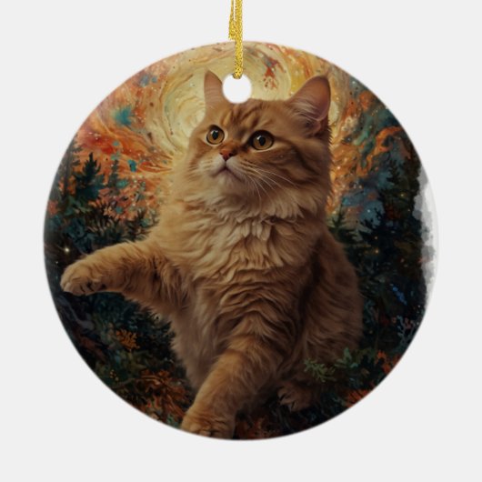 Magische Kerst Kitten Ornament (Achterkant)