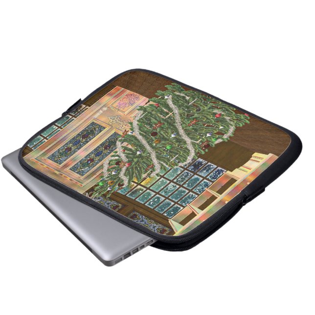 Magische kerst laptop sleeve (Voorkant onderkant)